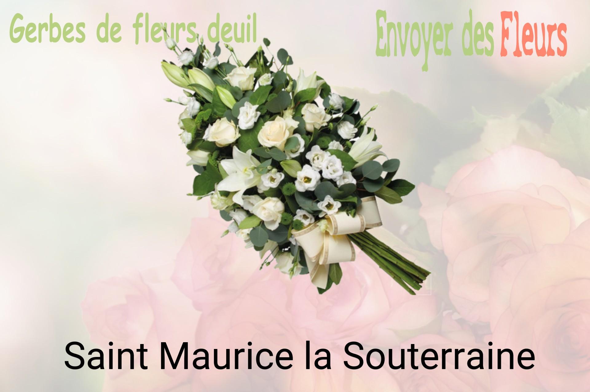 Gerbe de fleurs de deuil livrée à Saint-Maurice-la-Souterraine